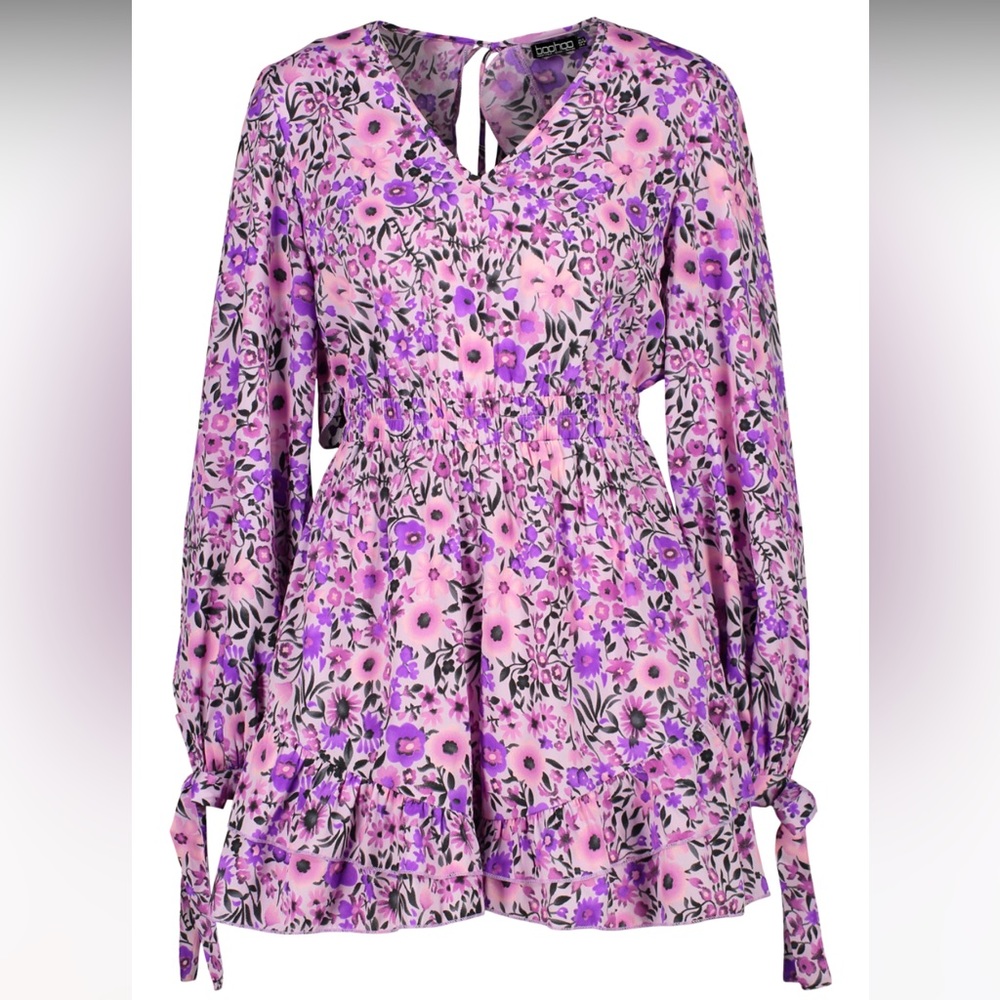 Gorgeous purple floral romper